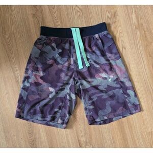 Lululemon T.H.E. Short Mens Medium Brown Camo Training Athletic Drawstring